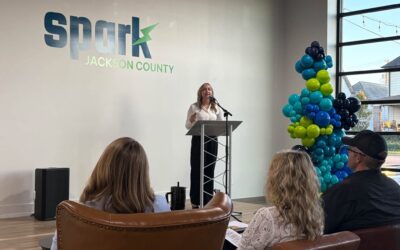 Maverick Challenge winner presents during SPARK Tank